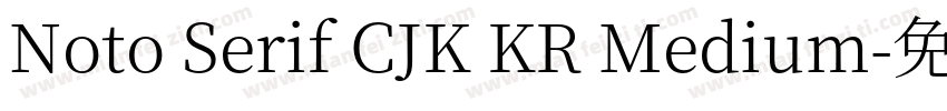 Noto Serif CJK KR Medium字体转换